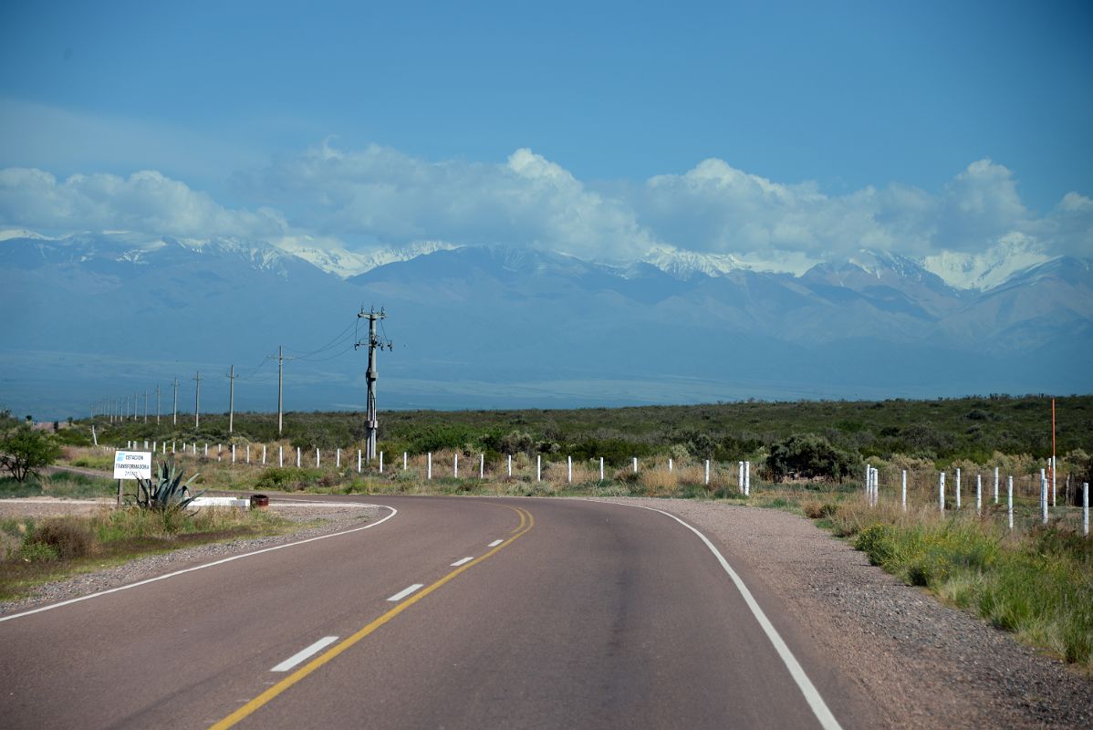 02-03 Drive On Ruta 89 With Mountains Beyond On The Long Drive Out Of Mendoza To Uco Valley On Our Wine Tour